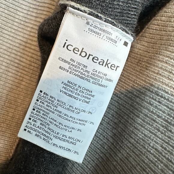 Icebreaker Carrigan Merino Wool Sweater Pant Steel Heather Gray XS - Picture 6 of 9